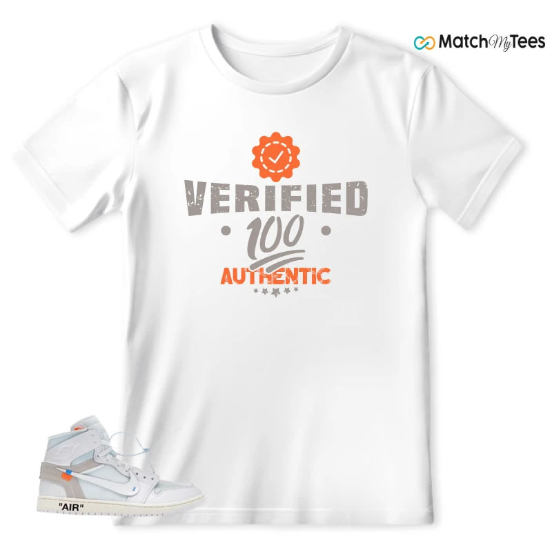 NEKE AIR JORDAN 1 RETRO HIGH OG VIRGIL ABLOH ARCHIVE ALASKA SNEAKER Matching Tees t-shirt