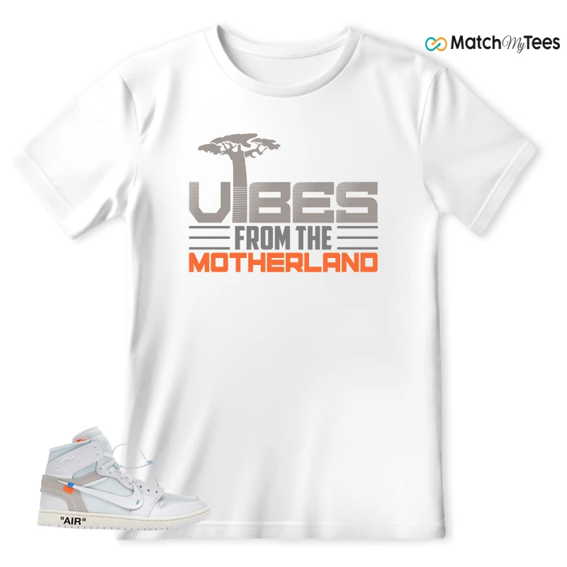 NEKE AIR JORDAN 1 RETRO HIGH OG VIRGIL ABLOH ARCHIVE ALASKA SNEAKER Matching Tees t-shirt