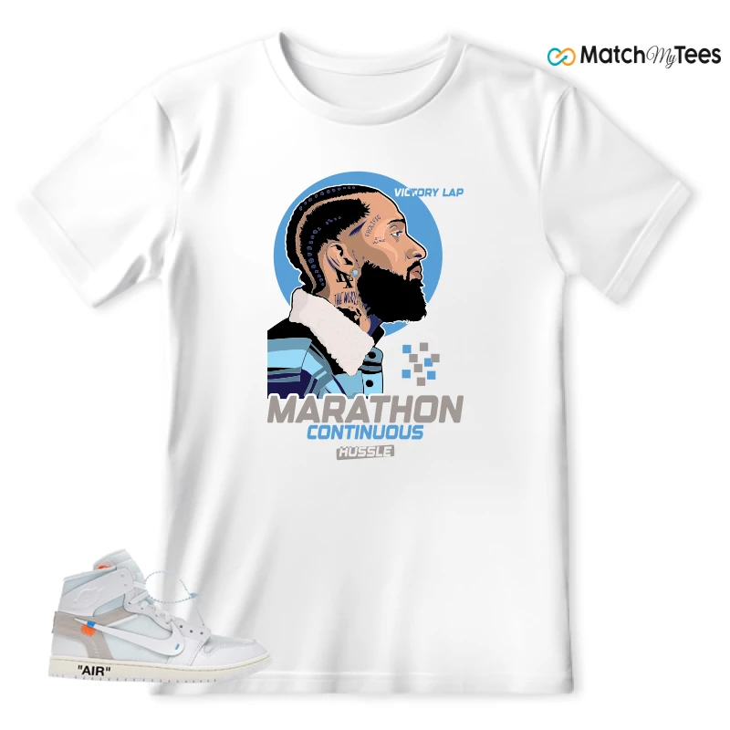 NEKE AIR JORDAN 1 RETRO HIGH OG VIRGIL ABLOH ARCHIVE ALASKA SNEAKER Matching Tees t-shirt