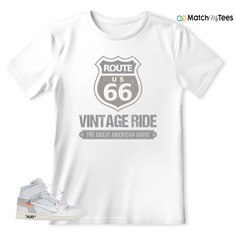 NEKE AIR JORDAN 1 RETRO HIGH OG VIRGIL ABLOH ARCHIVE ALASKA SNEAKER Matching Tees t-shirt