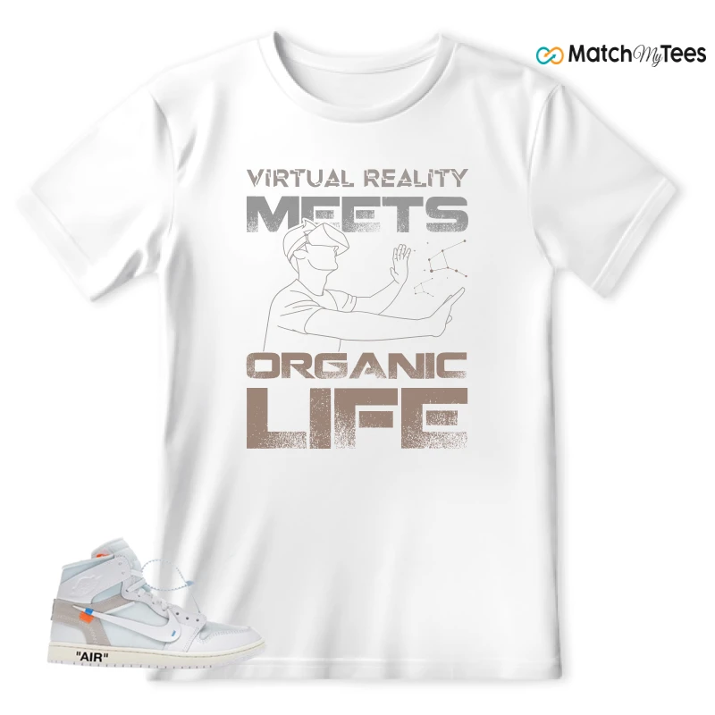 NEKE AIR JORDAN 1 RETRO HIGH OG VIRGIL ABLOH ARCHIVE ALASKA SNEAKER Matching Tees t-shirt