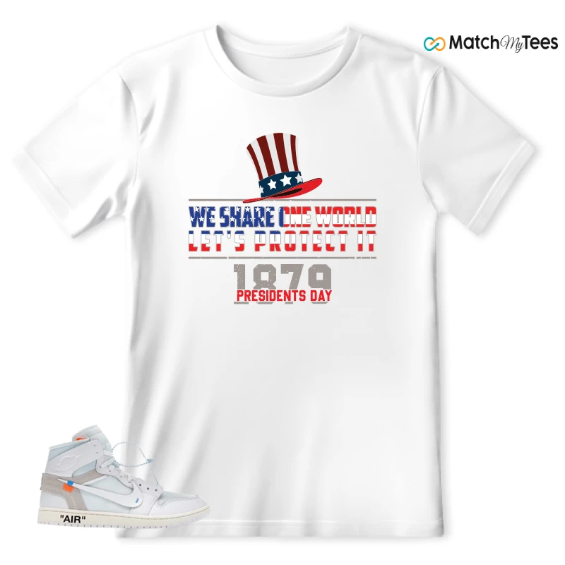 NEKE AIR JORDAN 1 RETRO HIGH OG VIRGIL ABLOH ARCHIVE ALASKA SNEAKER Matching Tees t-shirt