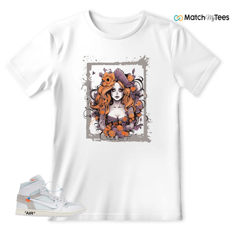 NEKE AIR JORDAN 1 RETRO HIGH OG VIRGIL ABLOH ARCHIVE ALASKA SNEAKER Matching Tees t-shirt