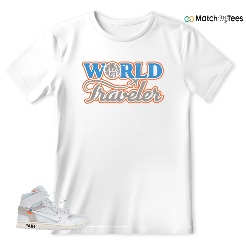 NEKE AIR JORDAN 1 RETRO HIGH OG VIRGIL ABLOH ARCHIVE ALASKA SNEAKER Matching Tees t-shirt