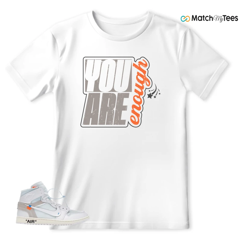NEKE AIR JORDAN 1 RETRO HIGH OG VIRGIL ABLOH ARCHIVE ALASKA SNEAKER Matching Tees t-shirt