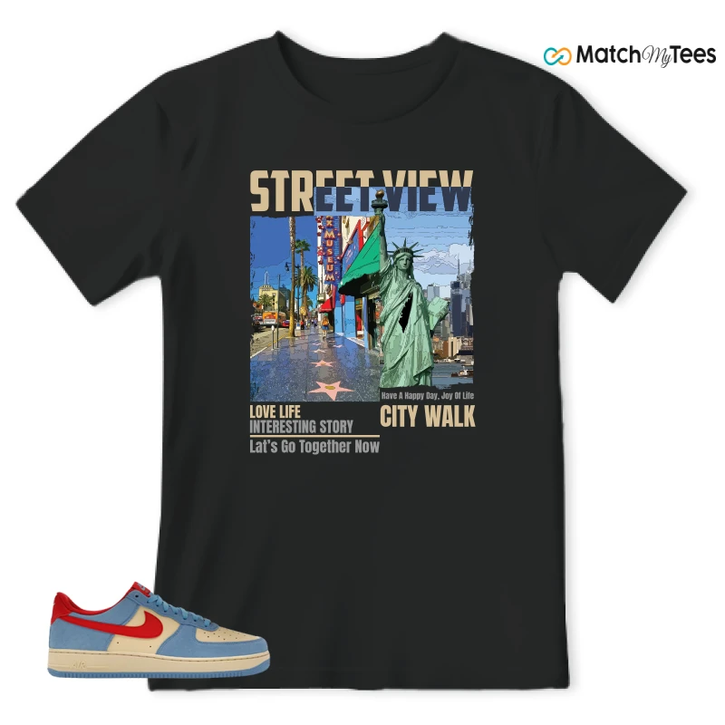 NIKE AIR FORCE 1 LOW '07 LV8 DORAEMON SNEAKER Matching Tees t-shirt