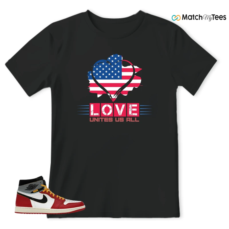 NIKE AIR JORDAN 1 HIGH X UNION LA SNEAKER Matching Tees t-shirt