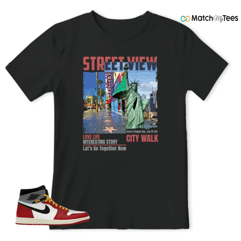 NIKE AIR JORDAN 1 HIGH X UNION LA SNEAKER Matching Tees t-shirt