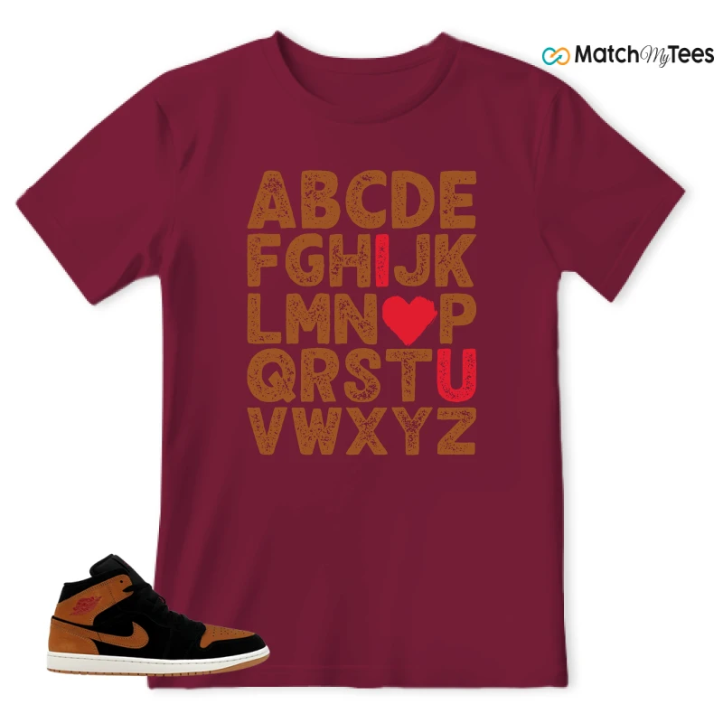NIKE AIR JORDAN 1 MID BLACK FLAX SNEAKER Matching Tees t-shirt