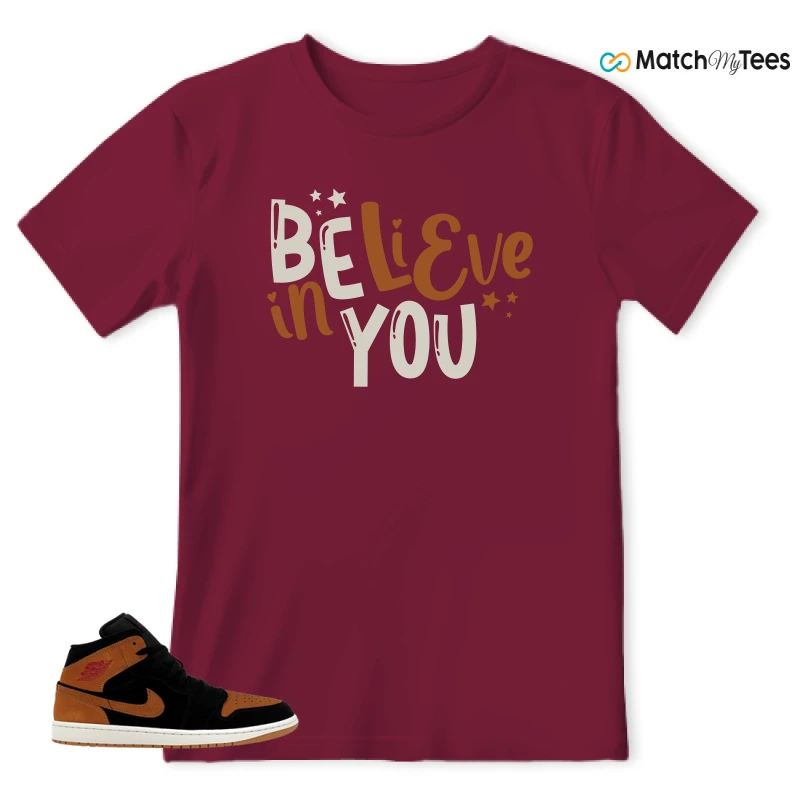 NIKE AIR JORDAN 1 MID BLACK FLAX SNEAKER Matching Tees t-shirt