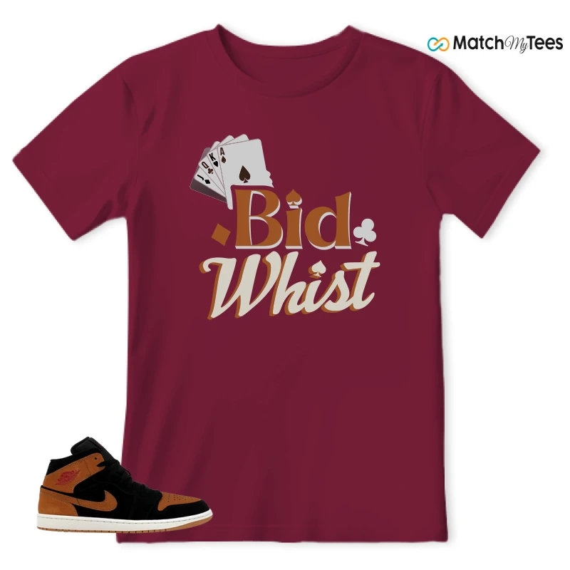NIKE AIR JORDAN 1 MID BLACK FLAX SNEAKER Matching Tees t-shirt