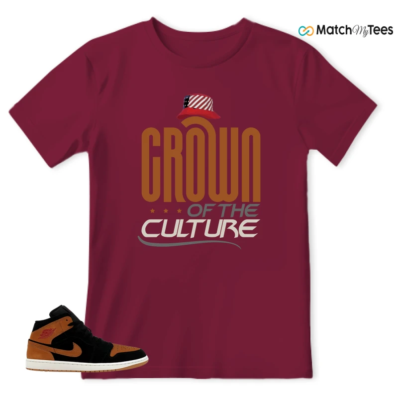 NIKE AIR JORDAN 1 MID BLACK FLAX SNEAKER Matching Tees t-shirt