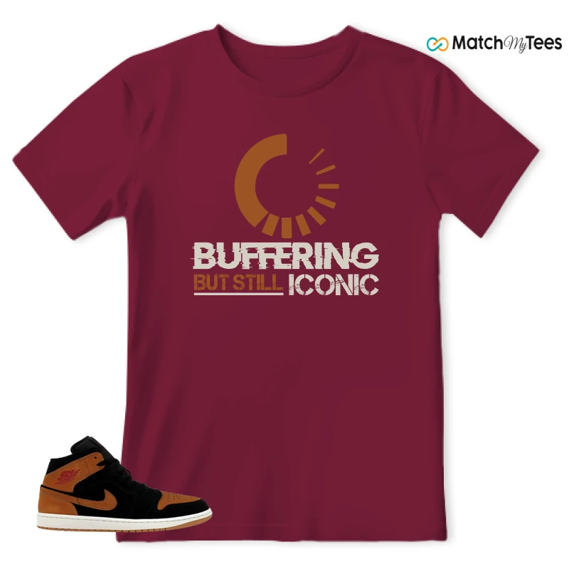 NIKE AIR JORDAN 1 MID BLACK FLAX SNEAKER Matching Tees t-shirt