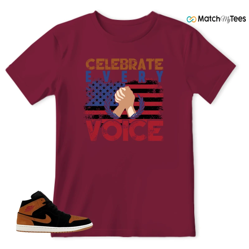 NIKE AIR JORDAN 1 MID BLACK FLAX SNEAKER Matching Tees t-shirt