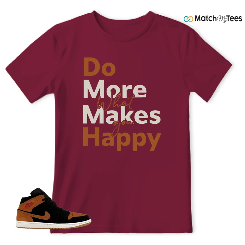 NIKE AIR JORDAN 1 MID BLACK FLAX SNEAKER Matching Tees t-shirt