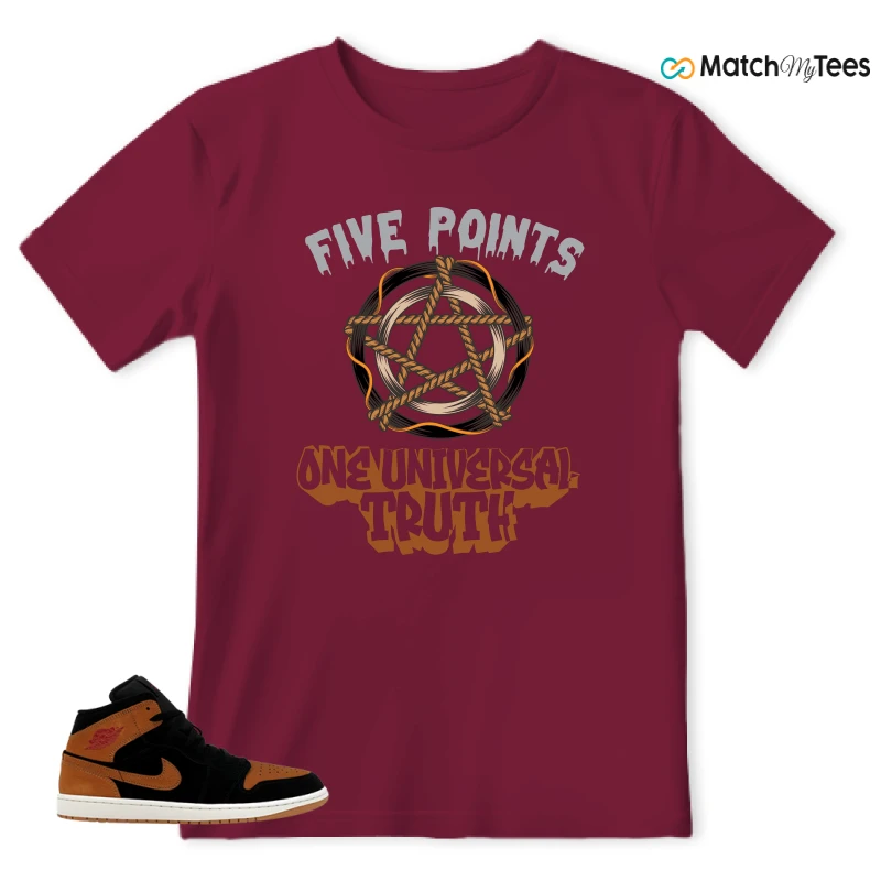 NIKE AIR JORDAN 1 MID BLACK FLAX SNEAKER Matching Tees t-shirt