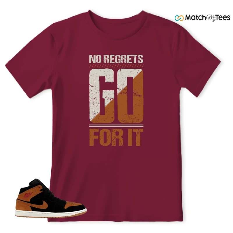 NIKE AIR JORDAN 1 MID BLACK FLAX SNEAKER Matching Tees t-shirt