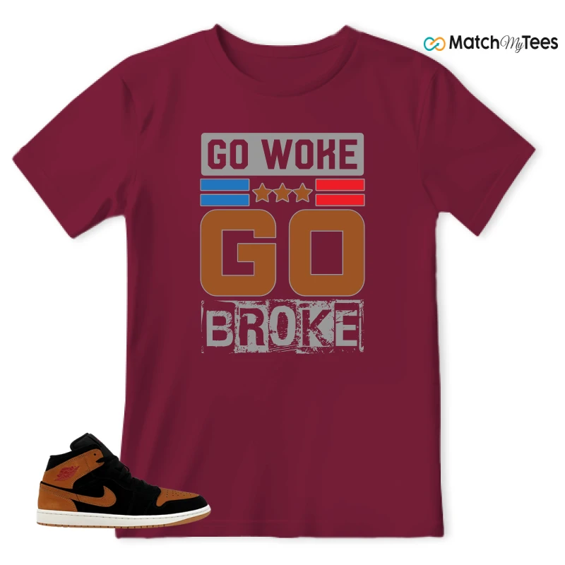 NIKE AIR JORDAN 1 MID BLACK FLAX SNEAKER Matching Tees t-shirt