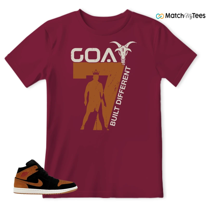 NIKE AIR JORDAN 1 MID BLACK FLAX SNEAKER Matching Tees t-shirt