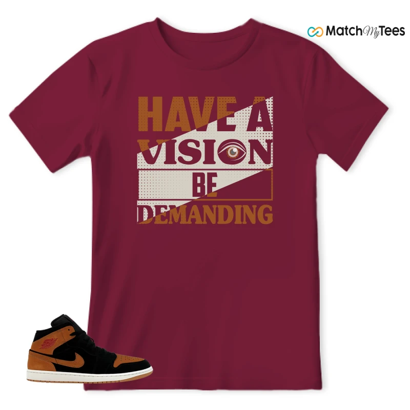 NIKE AIR JORDAN 1 MID BLACK FLAX SNEAKER Matching Tees t-shirt