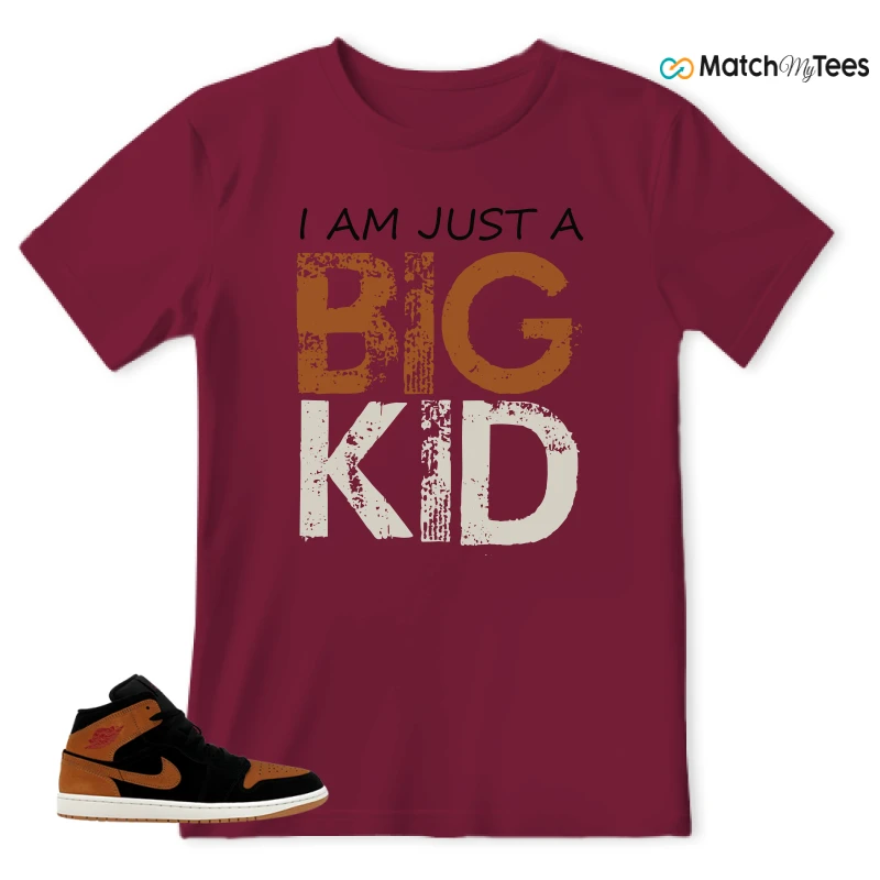 NIKE AIR JORDAN 1 MID BLACK FLAX SNEAKER Matching Tees t-shirt