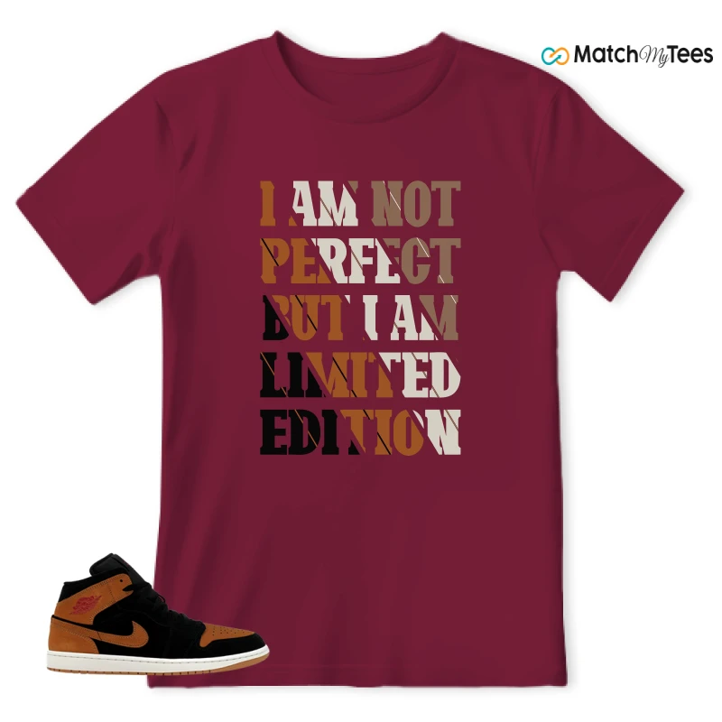 NIKE AIR JORDAN 1 MID BLACK FLAX SNEAKER Matching Tees t-shirt