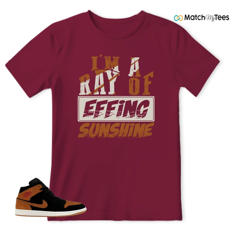 NIKE AIR JORDAN 1 MID BLACK FLAX SNEAKER Matching Tees t-shirt