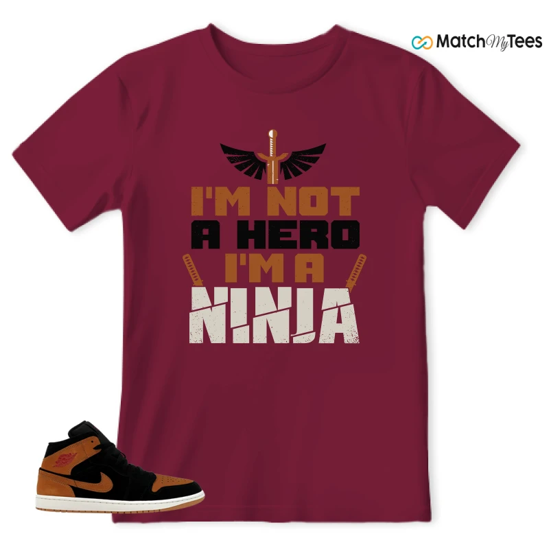NIKE AIR JORDAN 1 MID BLACK FLAX SNEAKER Matching Tees t-shirt