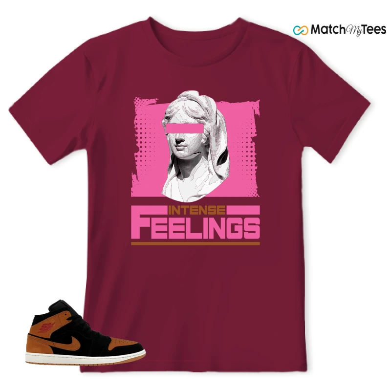 NIKE AIR JORDAN 1 MID BLACK FLAX SNEAKER Matching Tees t-shirt