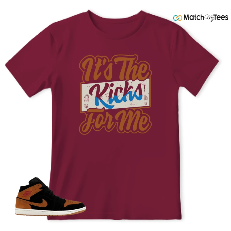 NIKE AIR JORDAN 1 MID BLACK FLAX SNEAKER Matching Tees t-shirt