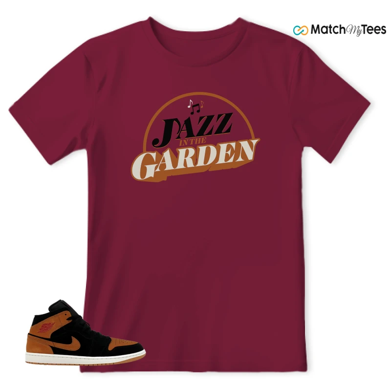 NIKE AIR JORDAN 1 MID BLACK FLAX SNEAKER Matching Tees t-shirt