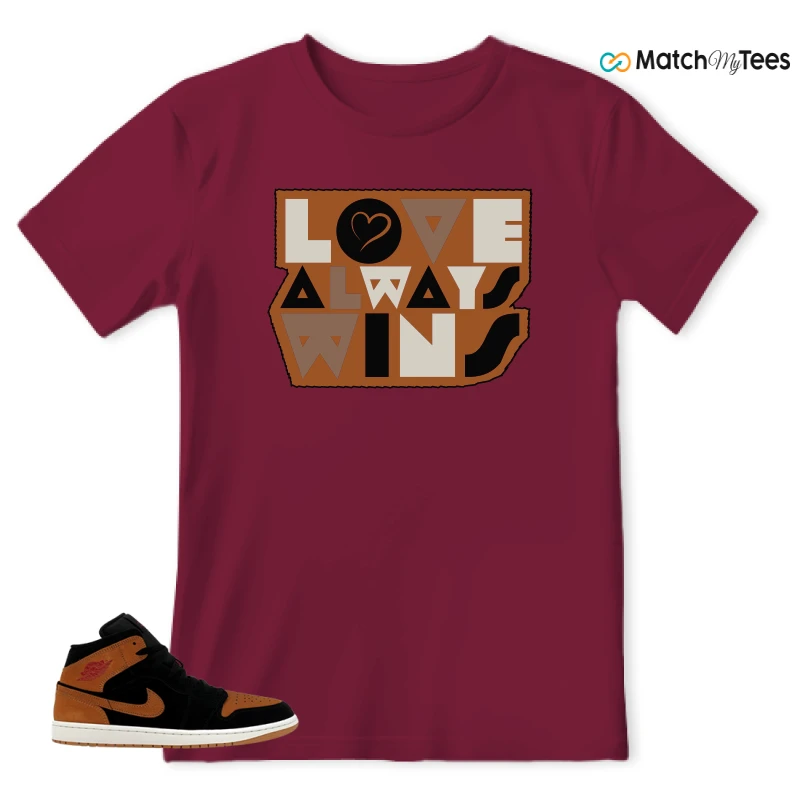 NIKE AIR JORDAN 1 MID BLACK FLAX SNEAKER Matching Tees t-shirt