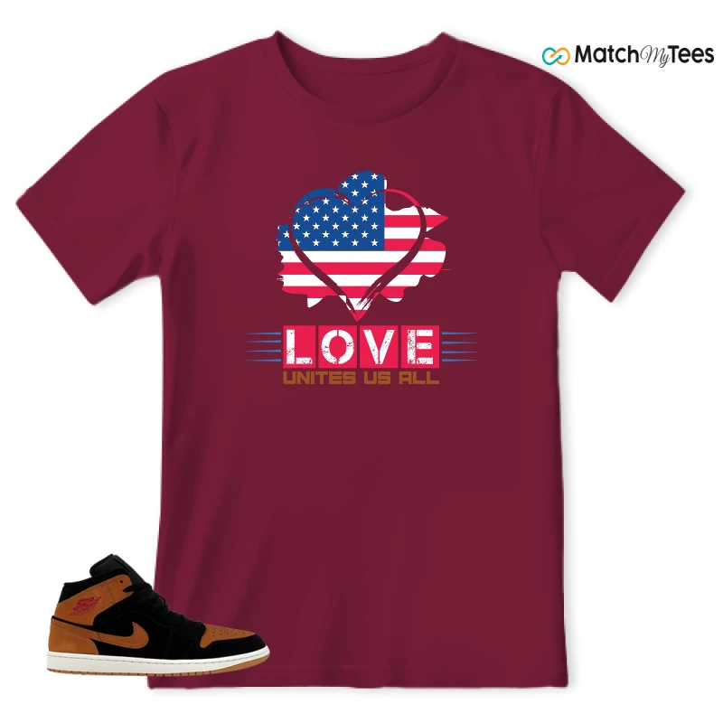 NIKE AIR JORDAN 1 MID BLACK FLAX SNEAKER Matching Tees t-shirt