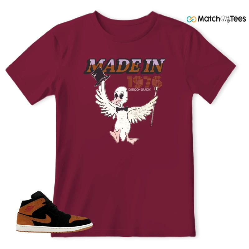 NIKE AIR JORDAN 1 MID BLACK FLAX SNEAKER Matching Tees t-shirt