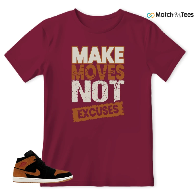 NIKE AIR JORDAN 1 MID BLACK FLAX SNEAKER Matching Tees t-shirt
