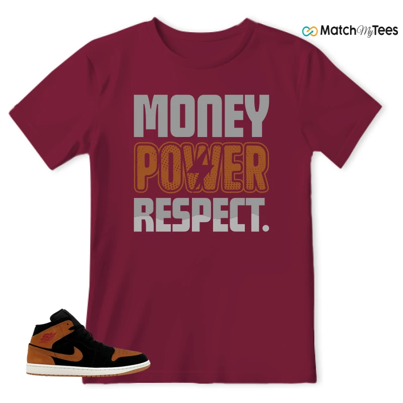 NIKE AIR JORDAN 1 MID BLACK FLAX SNEAKER Matching Tees t-shirt