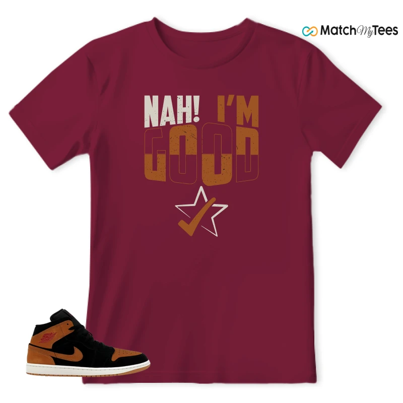 NIKE AIR JORDAN 1 MID BLACK FLAX SNEAKER Matching Tees t-shirt
