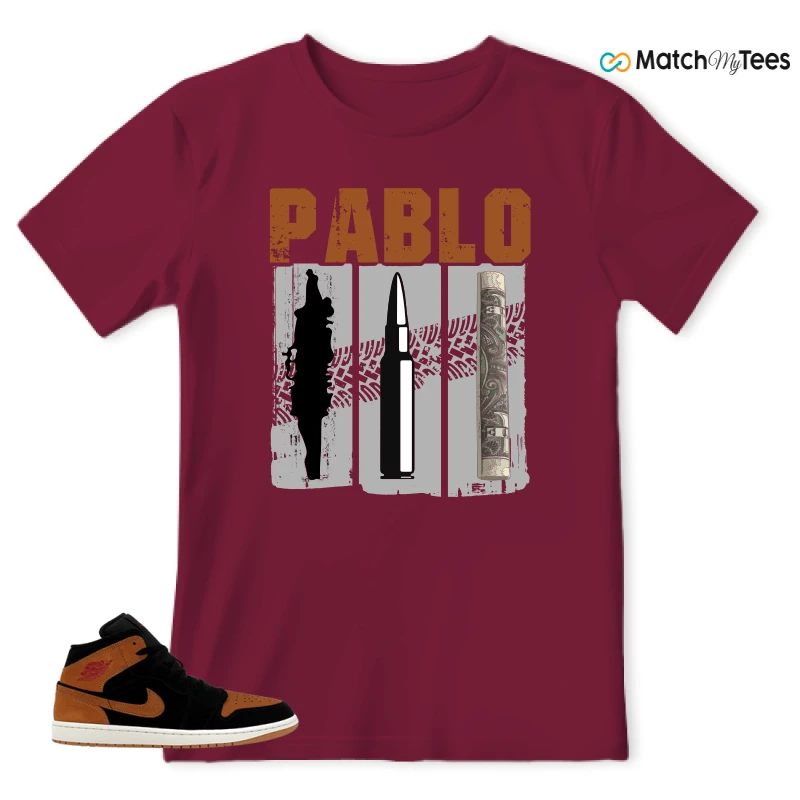 NIKE AIR JORDAN 1 MID BLACK FLAX SNEAKER Matching Tees t-shirt