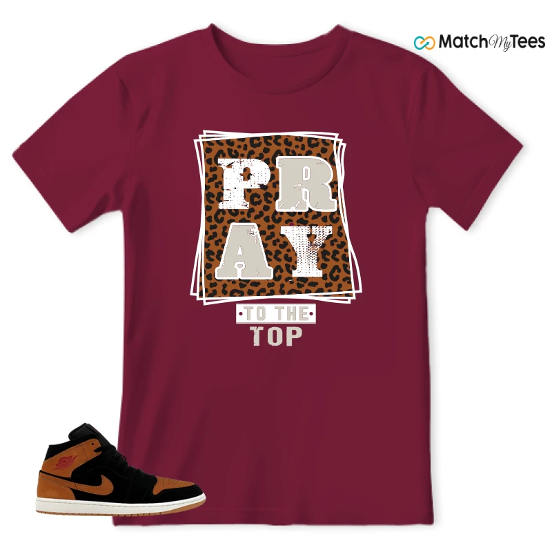 NIKE AIR JORDAN 1 MID BLACK FLAX SNEAKER Matching Tees t-shirt