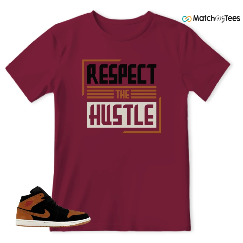 NIKE AIR JORDAN 1 MID BLACK FLAX SNEAKER Matching Tees t-shirt