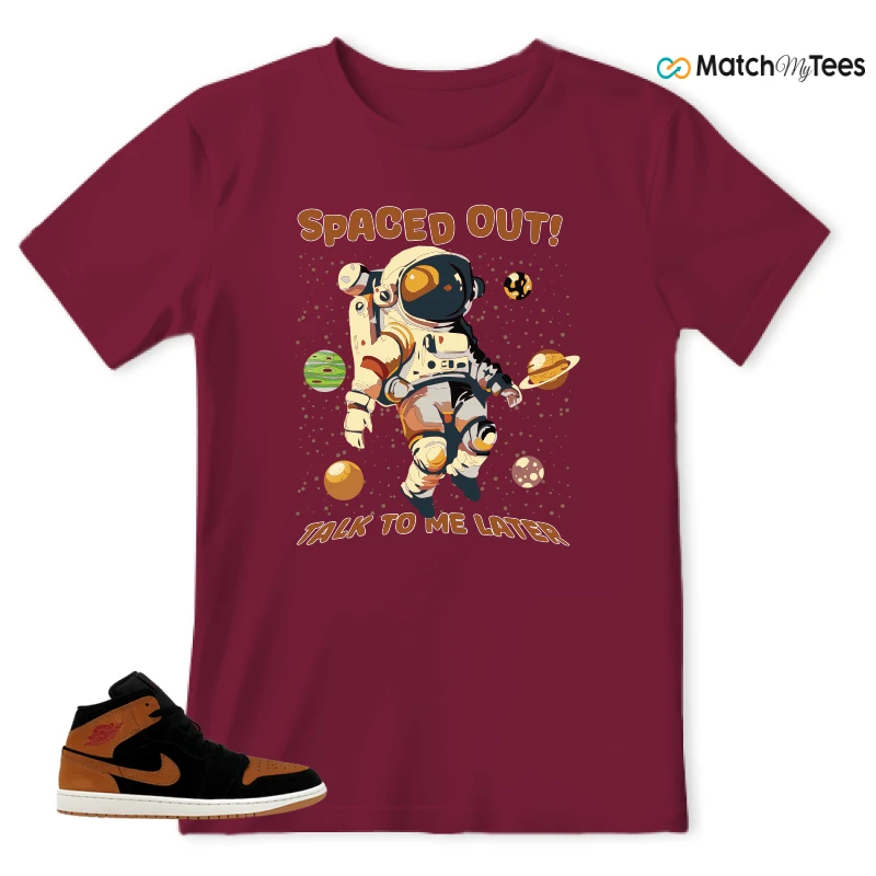 NIKE AIR JORDAN 1 MID BLACK FLAX SNEAKER Matching Tees t-shirt