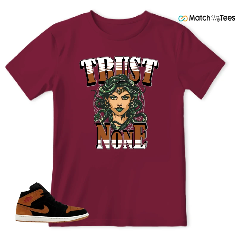 NIKE AIR JORDAN 1 MID BLACK FLAX SNEAKER Matching Tees t-shirt