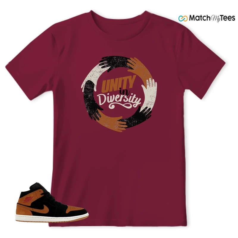 NIKE AIR JORDAN 1 MID BLACK FLAX SNEAKER Matching Tees t-shirt