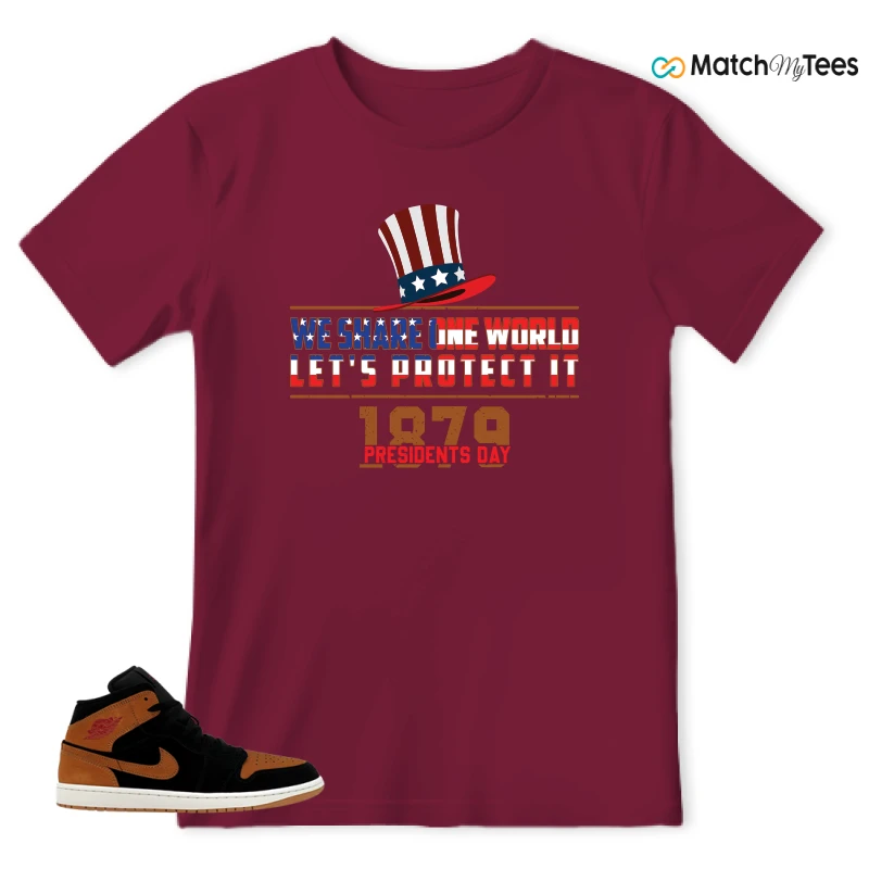 NIKE AIR JORDAN 1 MID BLACK FLAX SNEAKER Matching Tees t-shirt