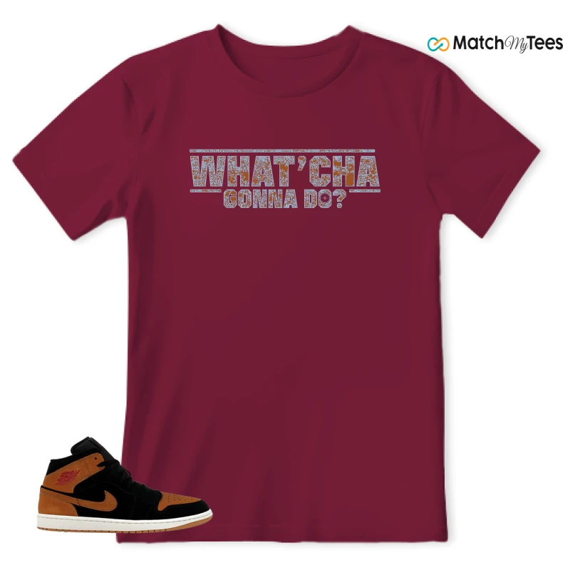 NIKE AIR JORDAN 1 MID BLACK FLAX SNEAKER Matching Tees t-shirt