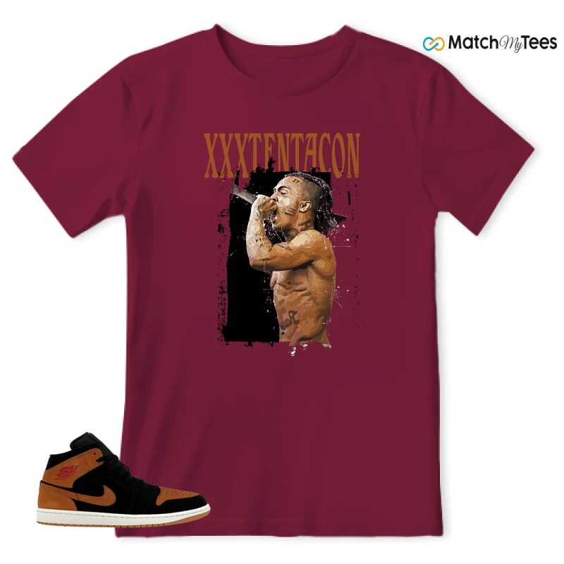 NIKE AIR JORDAN 1 MID BLACK FLAX SNEAKER Matching Tees t-shirt