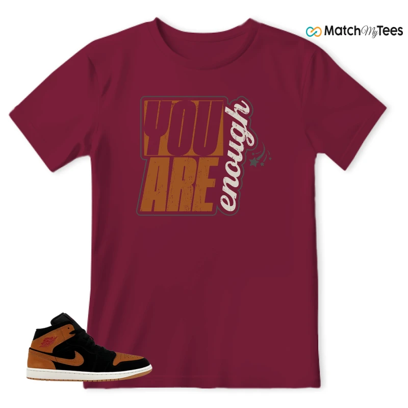 NIKE AIR JORDAN 1 MID BLACK FLAX SNEAKER Matching Tees t-shirt