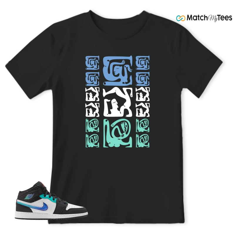 NIKE AIR JORDAN 1 MID RACING SNEAKER Matching Tees t-shirt
