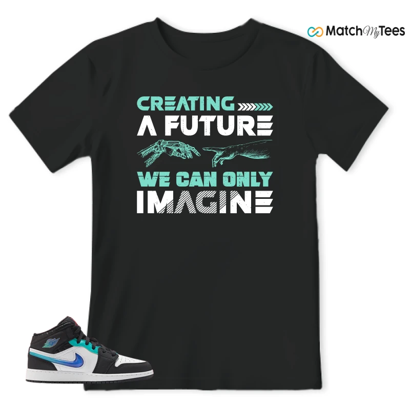 NIKE AIR JORDAN 1 MID RACING SNEAKER Matching Tees t-shirt