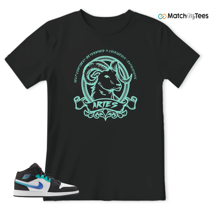 NIKE AIR JORDAN 1 MID RACING SNEAKER Matching Tees t-shirt